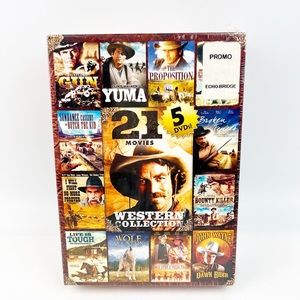 NEW Western Collection 21 Movies 5 DVDs Selleck Elliot Sealed